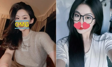 窮人女神富人玩物，頂級性感外圍女神『貓小七噴泉』一龍戲二鳳？還是水晶配蝴蝶～噴了一地 看著自己的投屏好騷 (1)