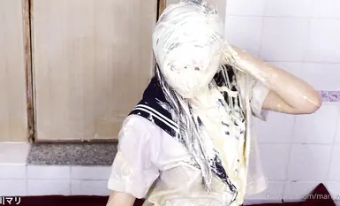 [Rasa ingin tahu] Wanita muda amatur Jepun yang tampan "mari wam" OF menunjukkan wajahnya dalam gambar peribadi dan isteri cantik yang berbeza itu tenggelam ke dalam neraka air mani [Kelapan] (13)