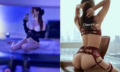 老公與小老闆的玩物『ChenYY_m』真覺得老公算是頂級綠帽了，把我捆起來等單男過來，看著我被兩個小哥哥玩噴 (1)