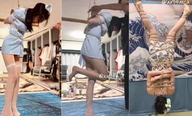 父親にお尻をたたかれるのが大好きなロリ少女 100 回のおたたき＝真っ赤に腫れ上がってピカピカのお尻