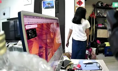 2024-04-21_臺北家庭監控_[內褲全裸]_起床吃早餐_聊天玩彈力繩_換衣服出門_回家擠粉刺_寫作業_吃飯_輪流洗澡