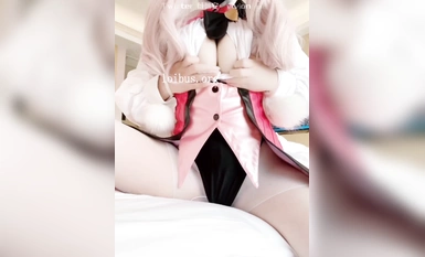 薇薇安 cos玉藻狐 白絲假陽具自慰吹潮噴水