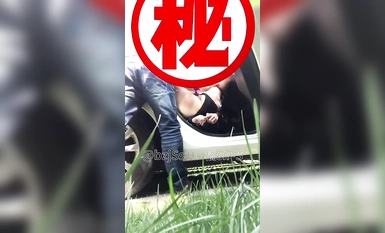 专约极品大神『橘sir-S』地点：人妻公司停车场，事件：蒙眼捆绑，开着车门强制高潮(1)