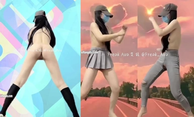 Long-legged Welfare Ji @Ava hubo't hubad na sayaw na grupo tingnan ang koleksyon ng pangalawang episode (2)