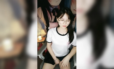 清纯粉嫩眼镜娘@酒窝小妹尺度福利秀(12)