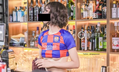 [Dự án đêm khuya] Người mẫu xuất sắc nhất [Miss Hiểu] - Em bé bóng đá gợi cảm World Cup lộ hàng trong quán bar, thả rông thân hình quyến rũ để quyến rũ khách mời.