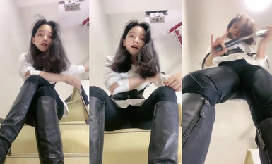 高颜值丝足御姐@豆满月辱骂榨精作合集(7)