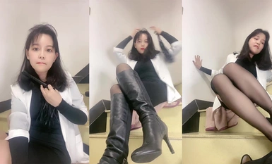 Koleksi kakak berkaki sutera tampan @豆Manyue menghina dan mengeluarkan intipati (8)