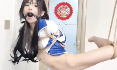 露臉清純校花學妹 強制捆綁調教，老師太壞了，說好的上門補習居然捆著妹妹來玩