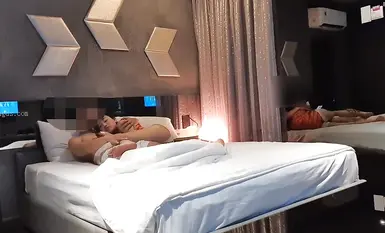 [Foto Berterus-terang di Hotel Berpasangan] Selepas bersetubuh di atas katil hotel dengan paras rupawan, susuk tubuh yang baik dan suara yang bagus, mereka terus menyampaikan jamuan visual di atas kerusi khas untuk seks (5)