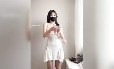 거유 안경 소녀 복지 Ji @ 小鱼 맞춤 스케일 누드 댄스 (10)