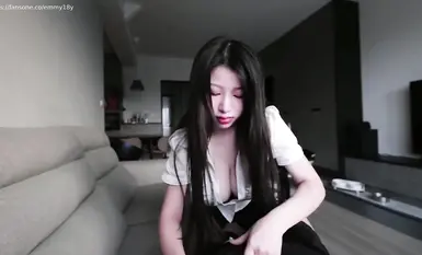 Fansone【艾瑪Emma】雪白巨乳家庭教師被玩弄到留出白漿