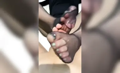 足交龜頭責，手擼打飛機合集 (4)