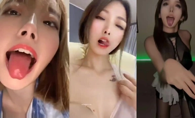 阿黑颜母狗合集，白眼吐舌高潮脸，舌头十分灵活，这小弟弟被裹住该有多爽！ (2)