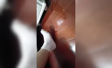 Yuming Photography Student Foot Model Barefoot White Socks Jade Foot Show Collection (6)