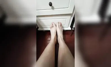 Yuming Photography Student Foot Model Barefoot White Socks Jade Foot Show Collection (6)