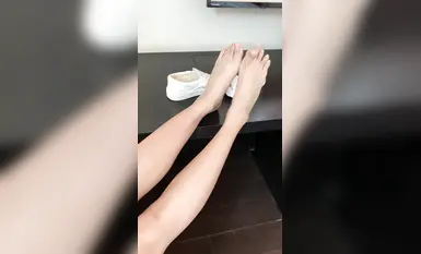 Yuming Photography Student Foot Model Bare Foot White Socks Jade Foot Show Collection (9)