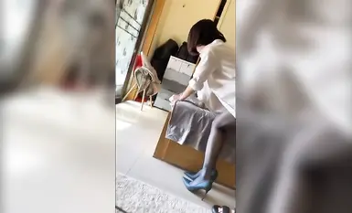 Video berbayar jenama lama Twitter "91VCR" "Mr. D dan Miss C", yang mengkhusus dalam stoking kaki panjang berkualiti tinggi, keluarga yang baik, model wanita① (21)