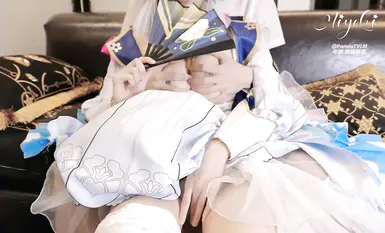 〖铃木美咲〗神里绫华_花时来信，性感美腿_少女白丝_玲珑小脚榨精_清纯反差