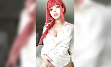 九言cos玛奇玛骑乘自慰