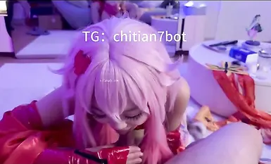 【02月最新】可鹽可甜COS抽像女菩薩【池甜chitian1】紙飛機付費福利，各種露臉手口交性愛 (1)