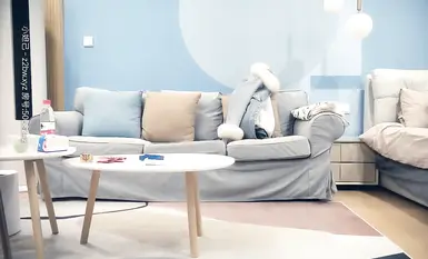 約操高顏值妹子，也抖音網紅美女啪啪，沙發後入懟操怒射浪叫