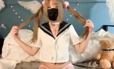 [Belia tidak dapat dikalahkan] Gadis muda popular di Twitter, Tik Tok Wind Girl Bodhisattva [tongtong_22] kebajikan, melancap tarian telanjang (17)