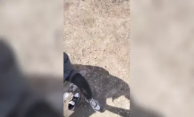 苒溪带狗爬山吃泥巴户外