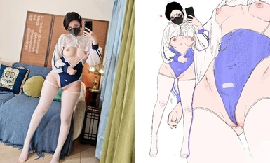 Adakah anda suka saya memakai baju renang? Air mati datang ~